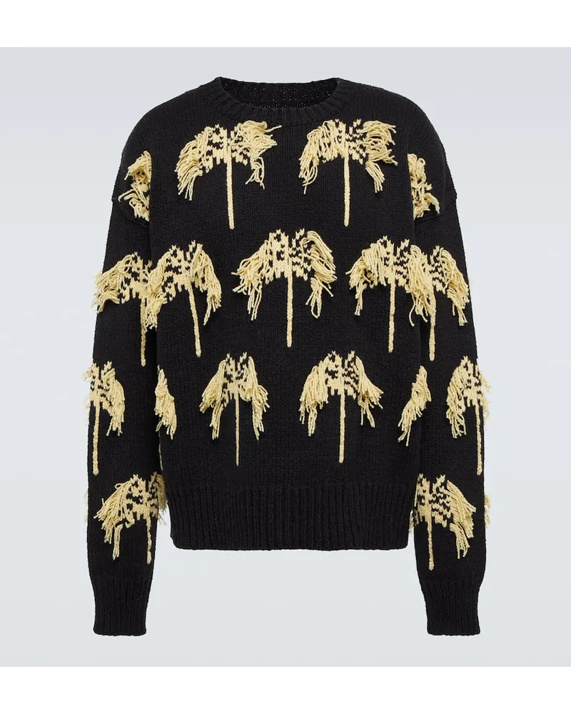 Jil Sander Pullover aus Baumwolle und Wolle Schwarz