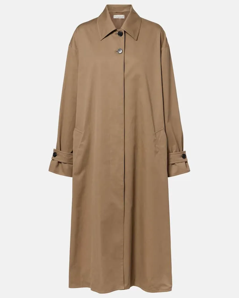 The Row Mantel Lolana aus Baumwoll-Gabardine Braun