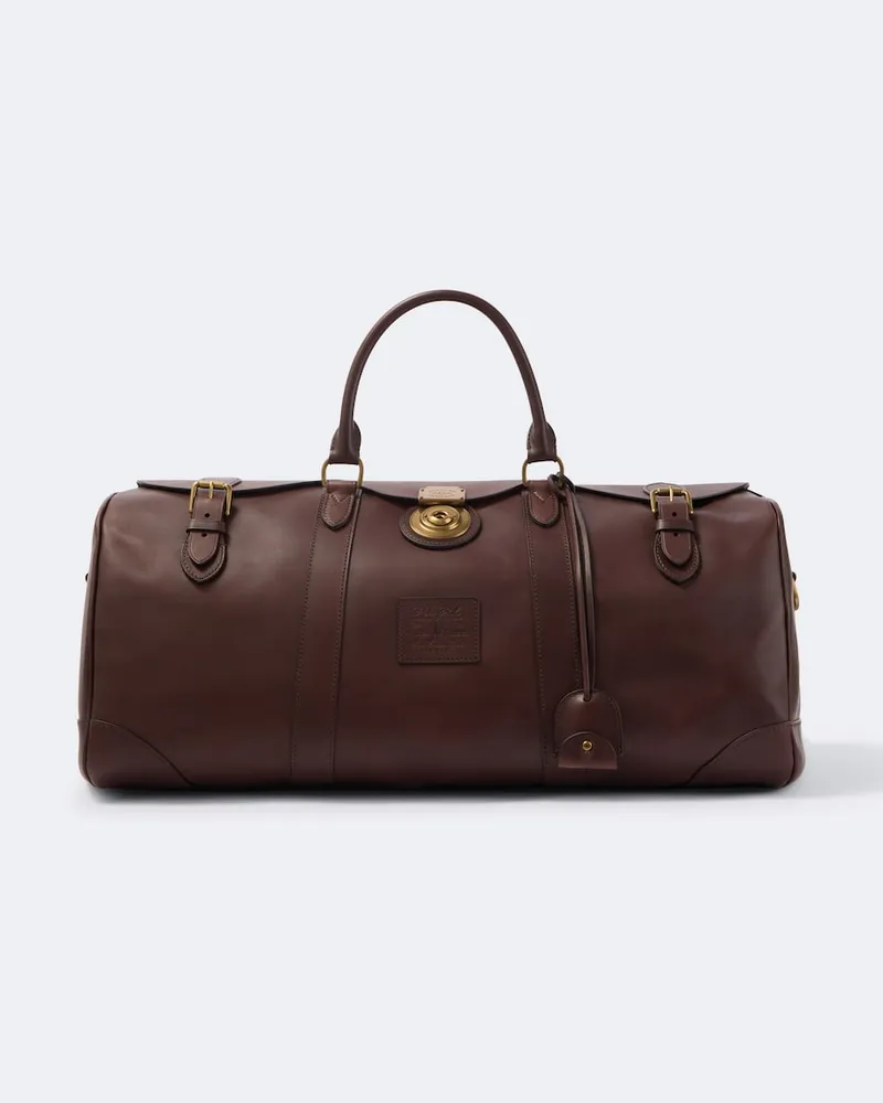 Ralph Lauren Weekender Heritage Lock Large aus Leder Braun