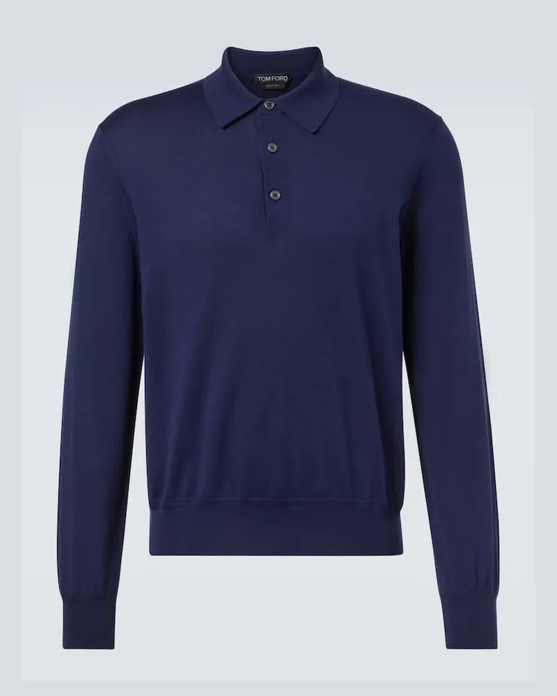 Tom Ford Polopullover aus Baumwolle Blau