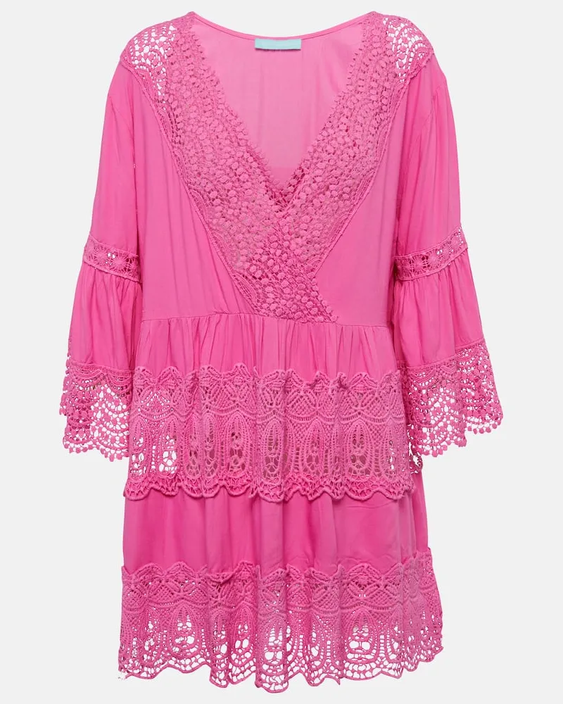 Melissa Odabash Besticktes Minikleid Vanessa Rosa