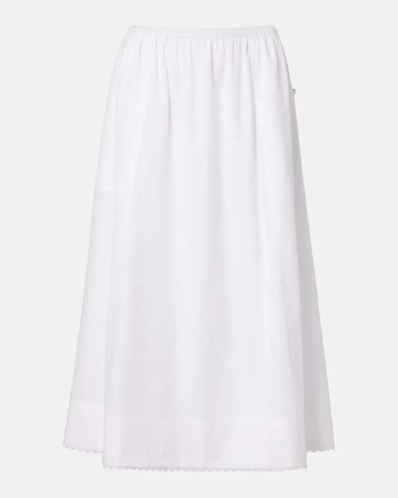 Vince Midirock aus Baumwollpopeline Weiß