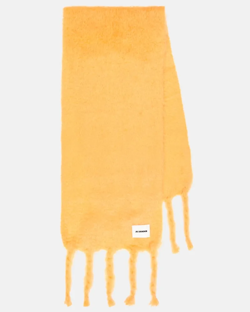 Jil Sander Schal aus einem Mohairgemisch Gold