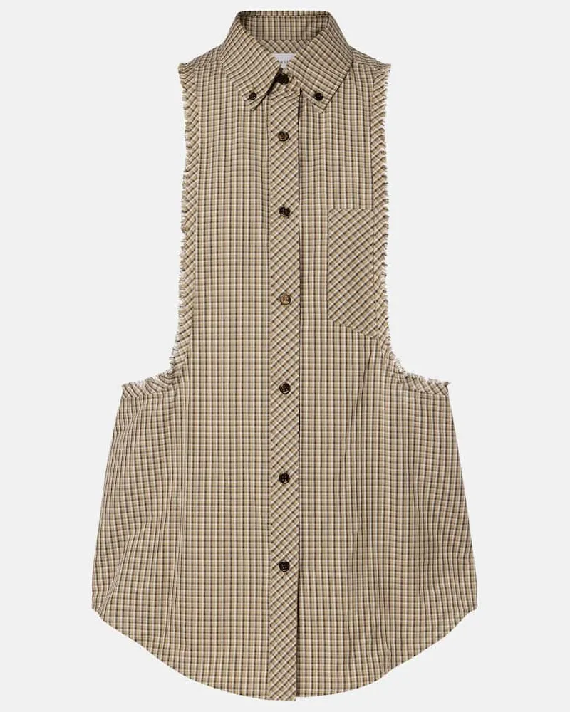 Versace Top aus Baumwolle Beige