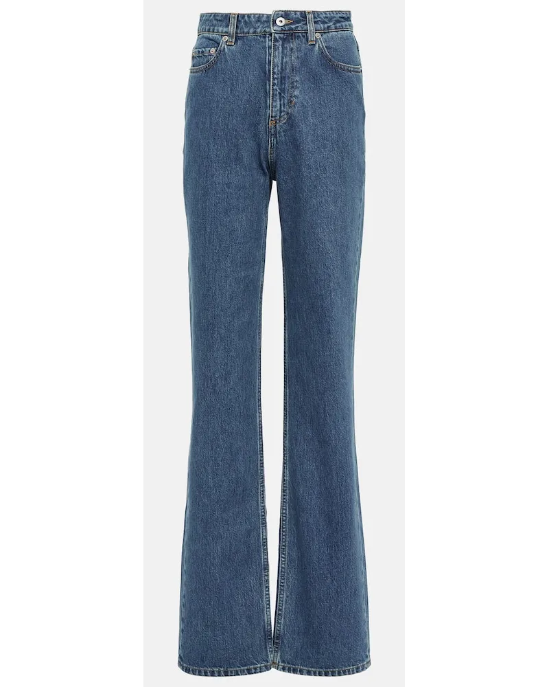 Burberry High-Rise Straight Jeans Blau