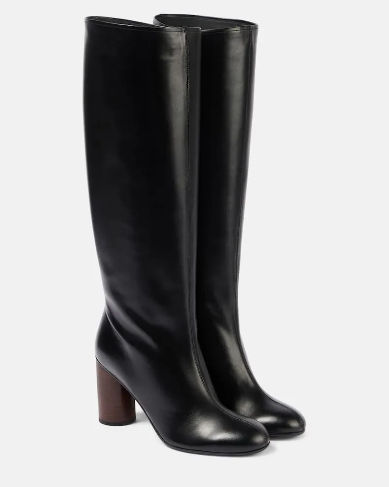 Co Stiefel aus Leder Schwarz