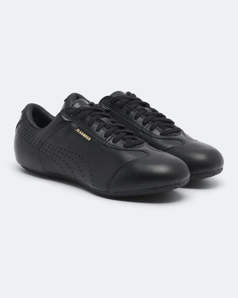 Jil Sander X Puma Sneakers Speedcat aus Leder Schwarz