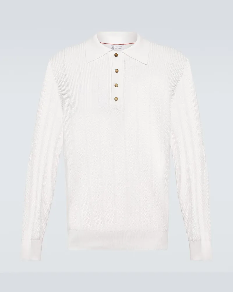 Brunello Cucinelli Polopullover aus Baumwolle Weiß
