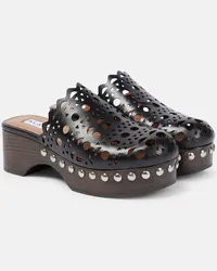 Alaïa Alaia Clogs aus Leder Schwarz