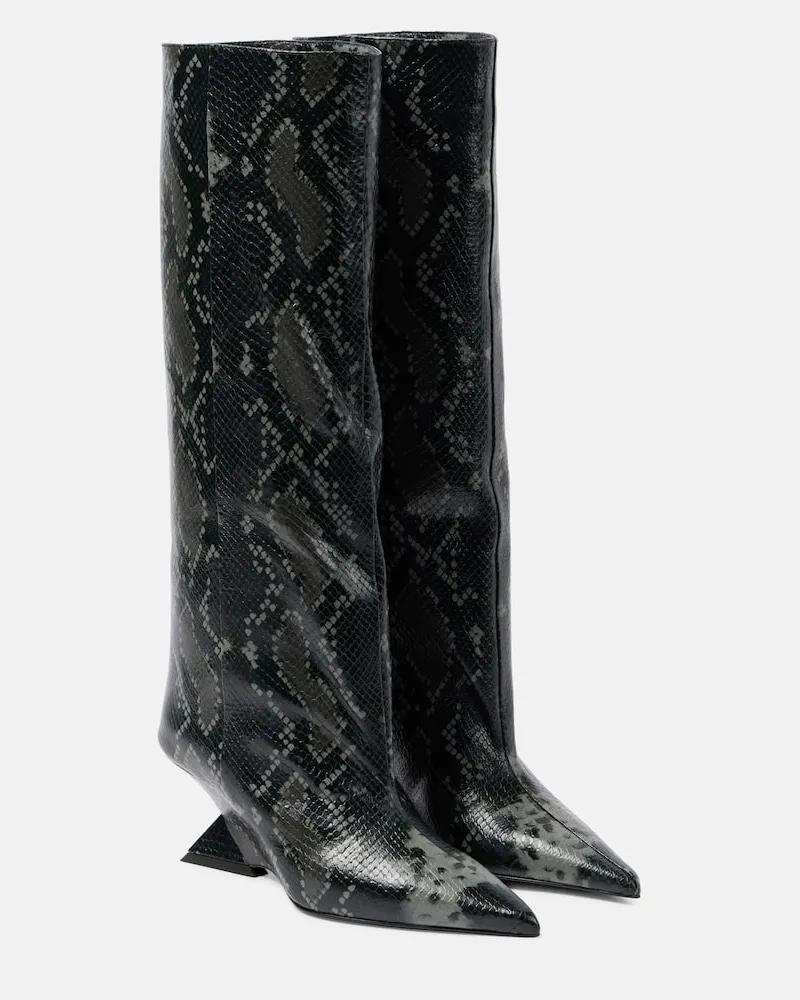 ATTICO Stiefel Cheope 60 aus Leder Schwarz