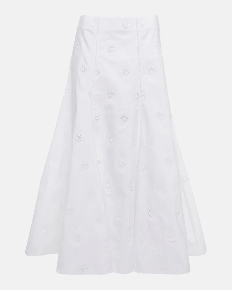 Chloé Chloé Midirock aus Baumwolle Weiß