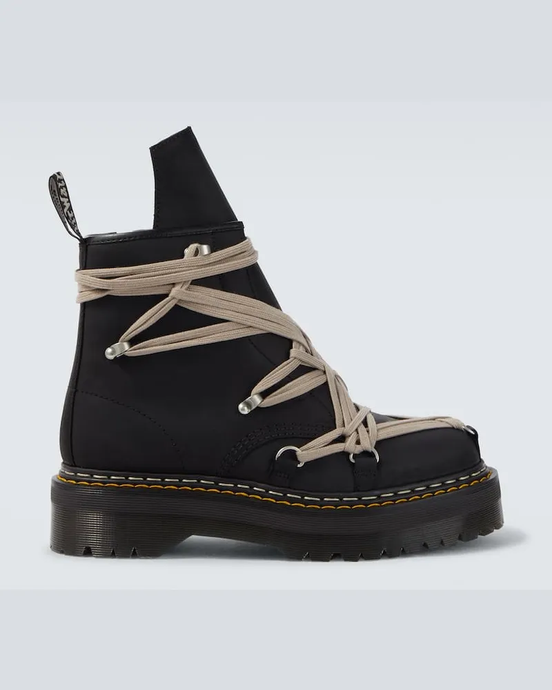 Rick Owens X Dr. Martens Schnürstiefel aus Leder Schwarz