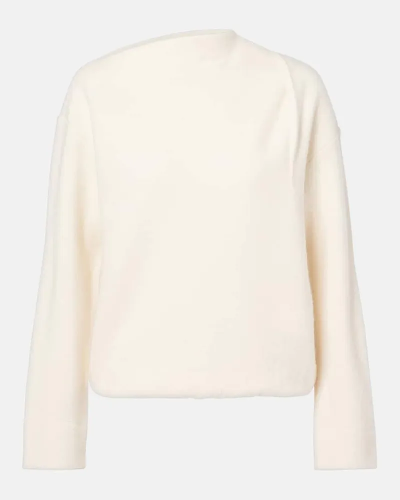 Max Mara Pullover Oxa aus Kaschmir und Wolle Weiß