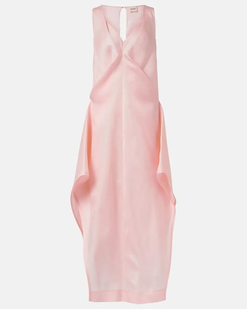 KHAITE Maxikleid Kenith aus Seide Rosa