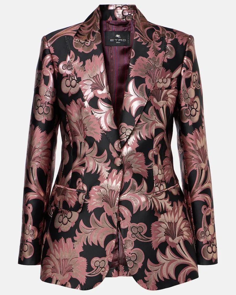 Etro Blazer aus Jacquard Rosa