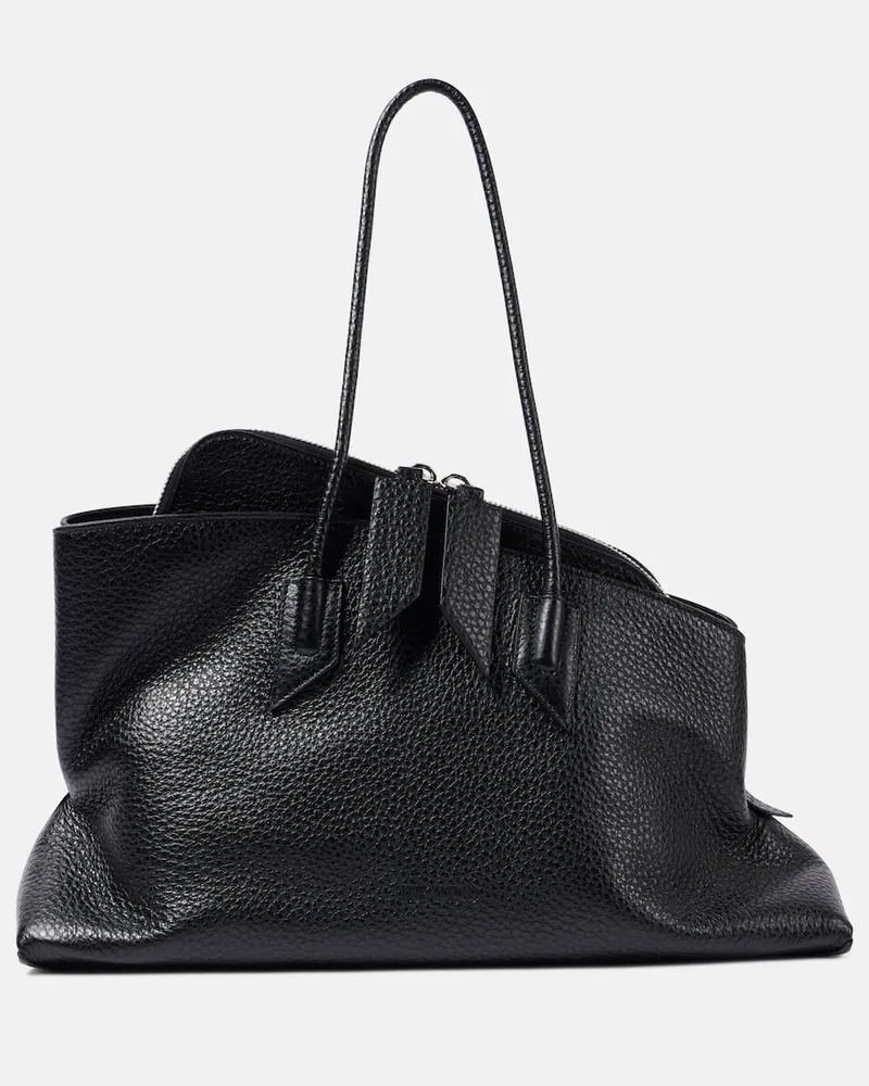 ATTICO Tote Bag La Passeggiata Medium aus Leder Schwarz