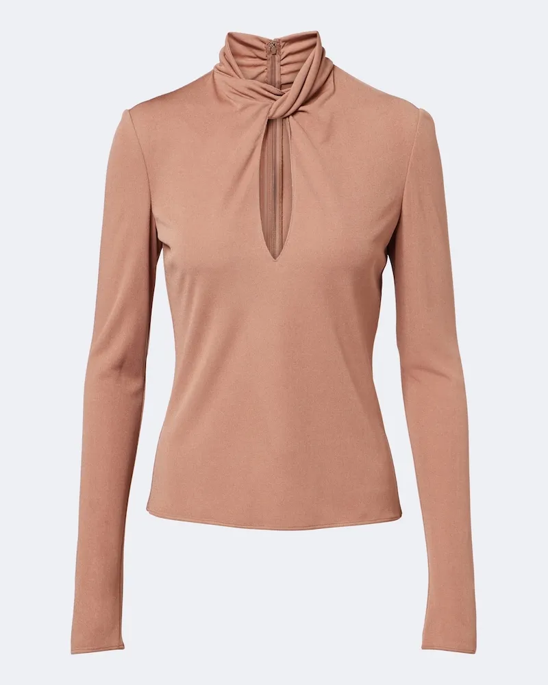 Valentino Garavani Top aus Crêpe-Jersey Rosa
