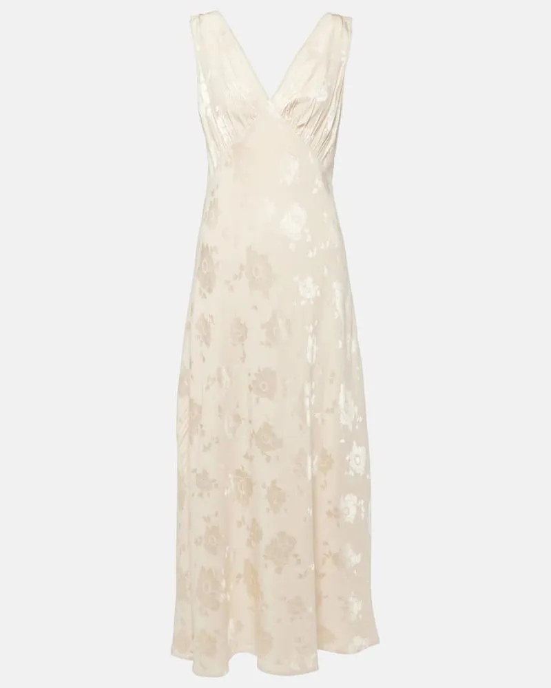 RIXO Bridal Maxikleid Sandrine aus Jacquard Weiß