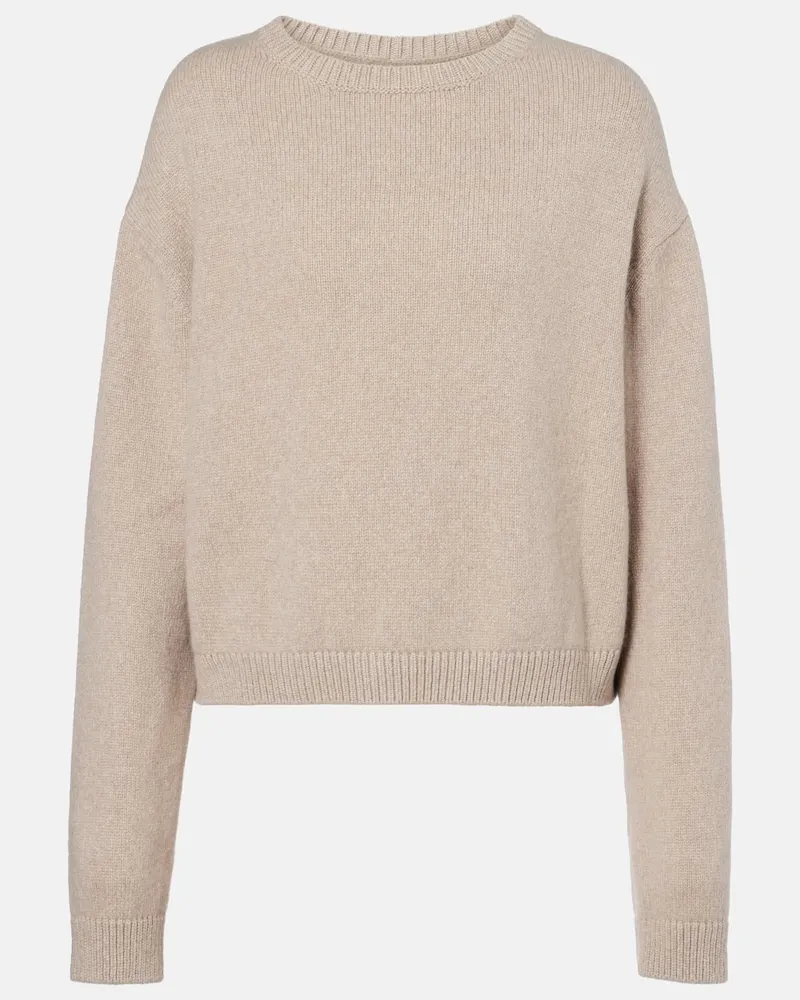KHAITE Pullover Milo aus Kaschmir Beige