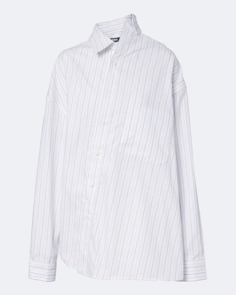Jacquemus Hemd Cuadro aus Baumwolle Weiß