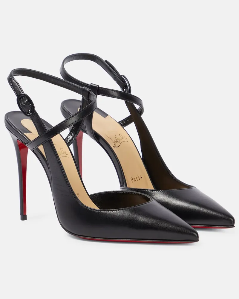 Christian Louboutin Slingback-Pumps Jenlove 100 aus Leder Schwarz