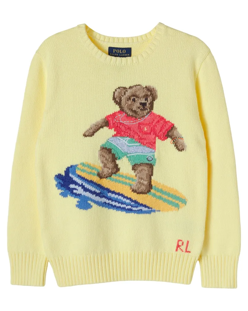 Ralph Lauren Pullover Polo Bear aus Baumwolle Gelb