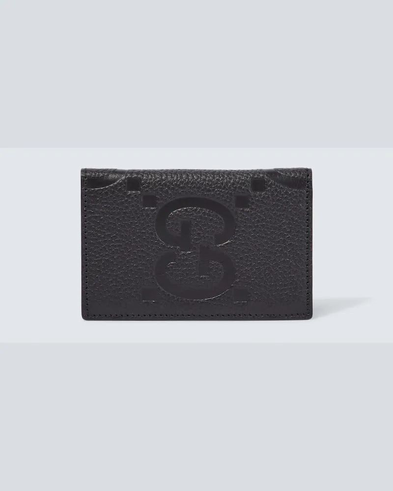 Gucci Kartenetui Jumbo GG aus Leder Schwarz