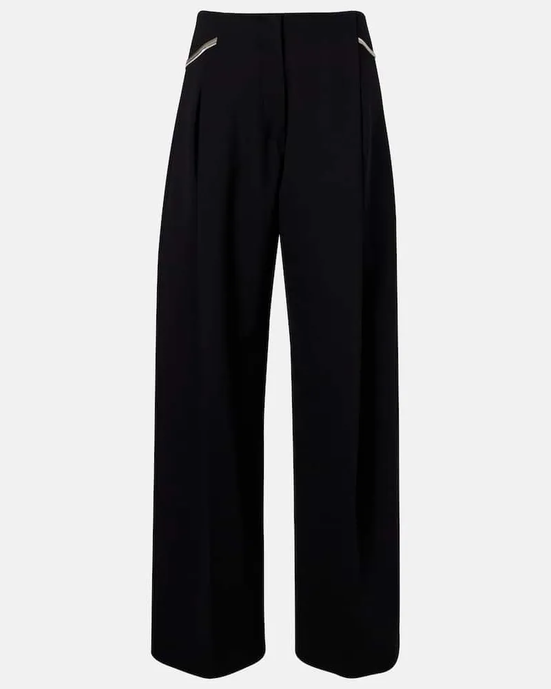 SPORTMAX Weite Low-Rise-Hose Schwarz