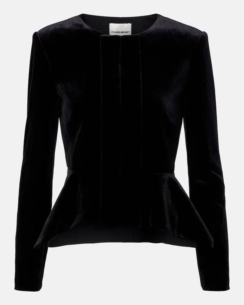 Roland Mouret Jacke aus Samt Schwarz
