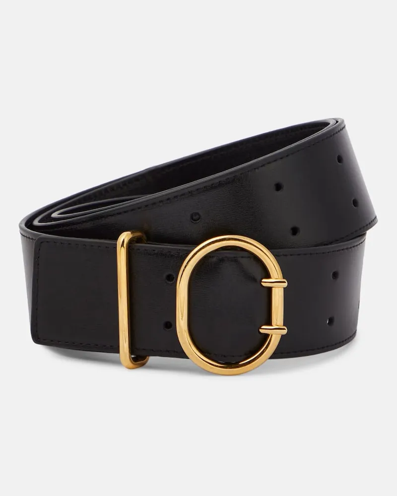 Jil Sander Gürtel Cannolo aus Leder Schwarz