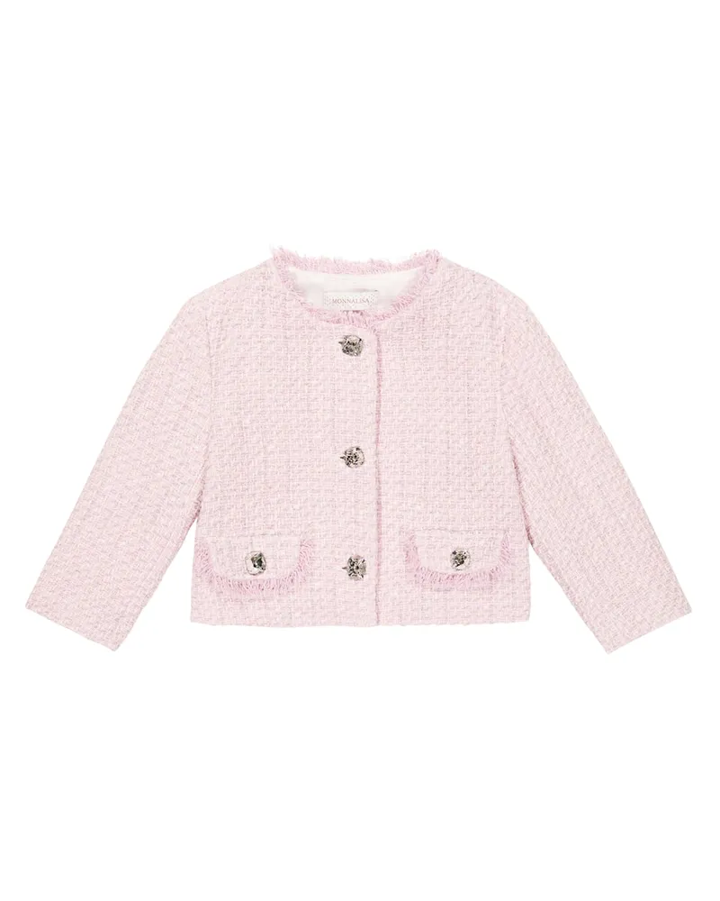 Monnalisa Jacke aus Tweed Weiã