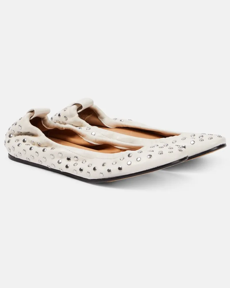 Isabel Marant Ballerinas Belna aus Leder Weiß