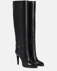 Saint Laurent Stiefel Diane 105 aus Leder Schwarz