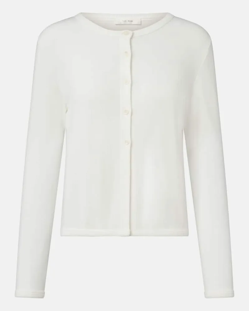 The Row Cardigan Gretas aus Baumwolle Weiß