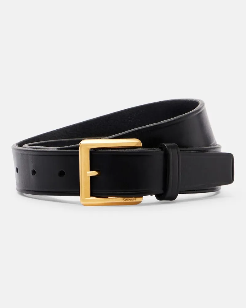 Saint Laurent Gürtel aus Leder Schwarz