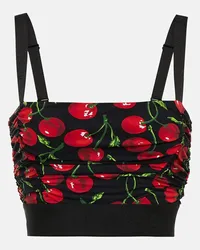 Dolce & Gabbana Bedrucktes Bustier-Top Schwarz