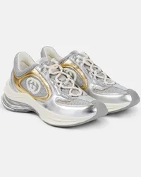 Gucci Sneakers  Run mit Metallic-Leder Silber