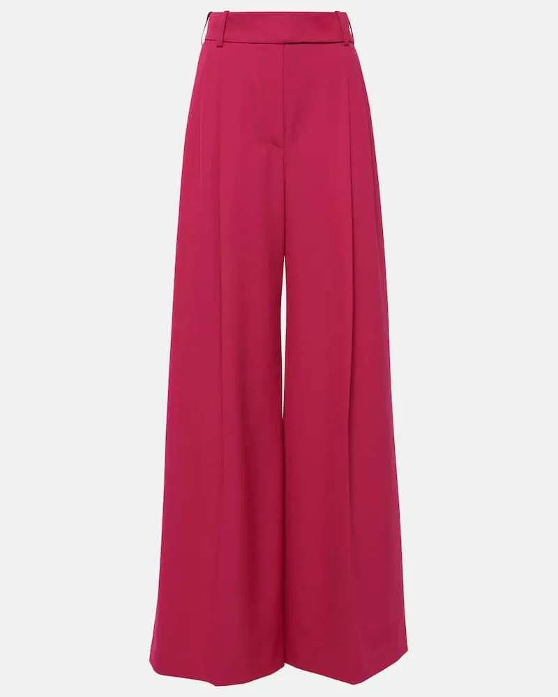 Alexandre Vauthier Weite High-Rise-Hose Rosa