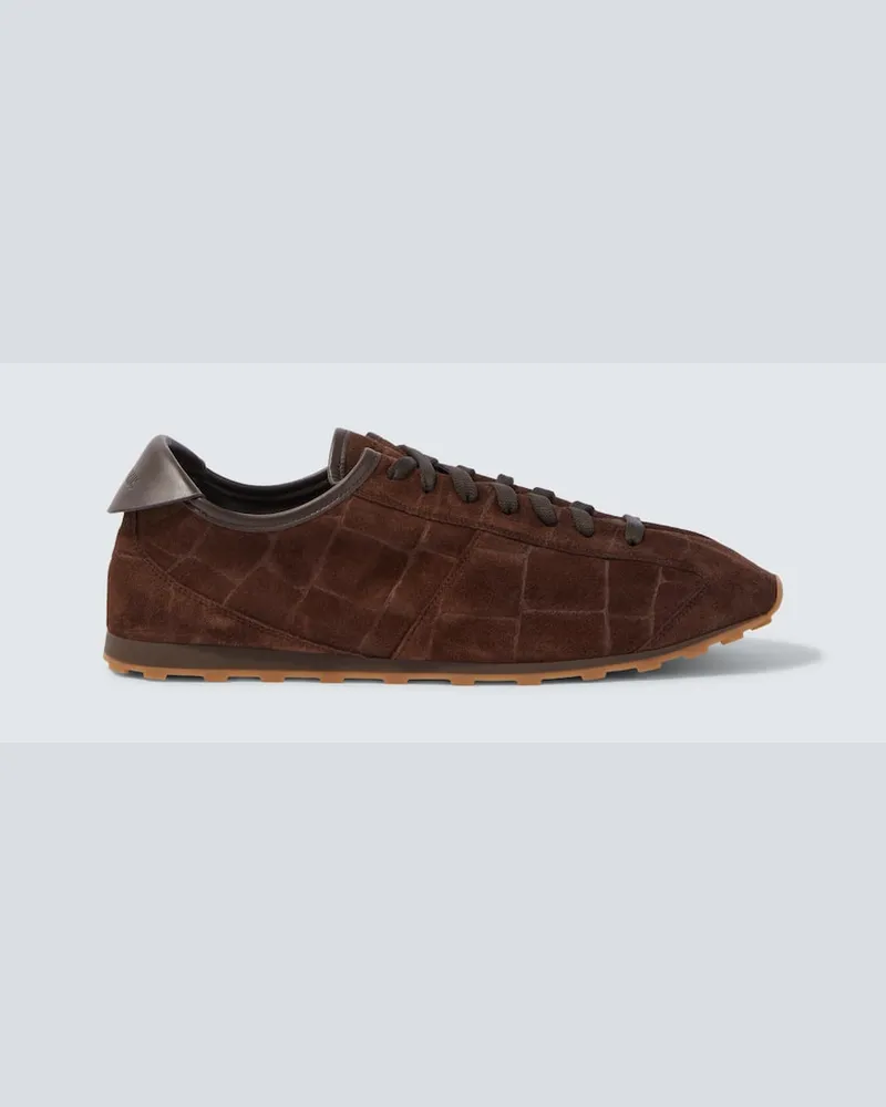 Jacquemus Sneakers Tennis aus Veloursleder Braun