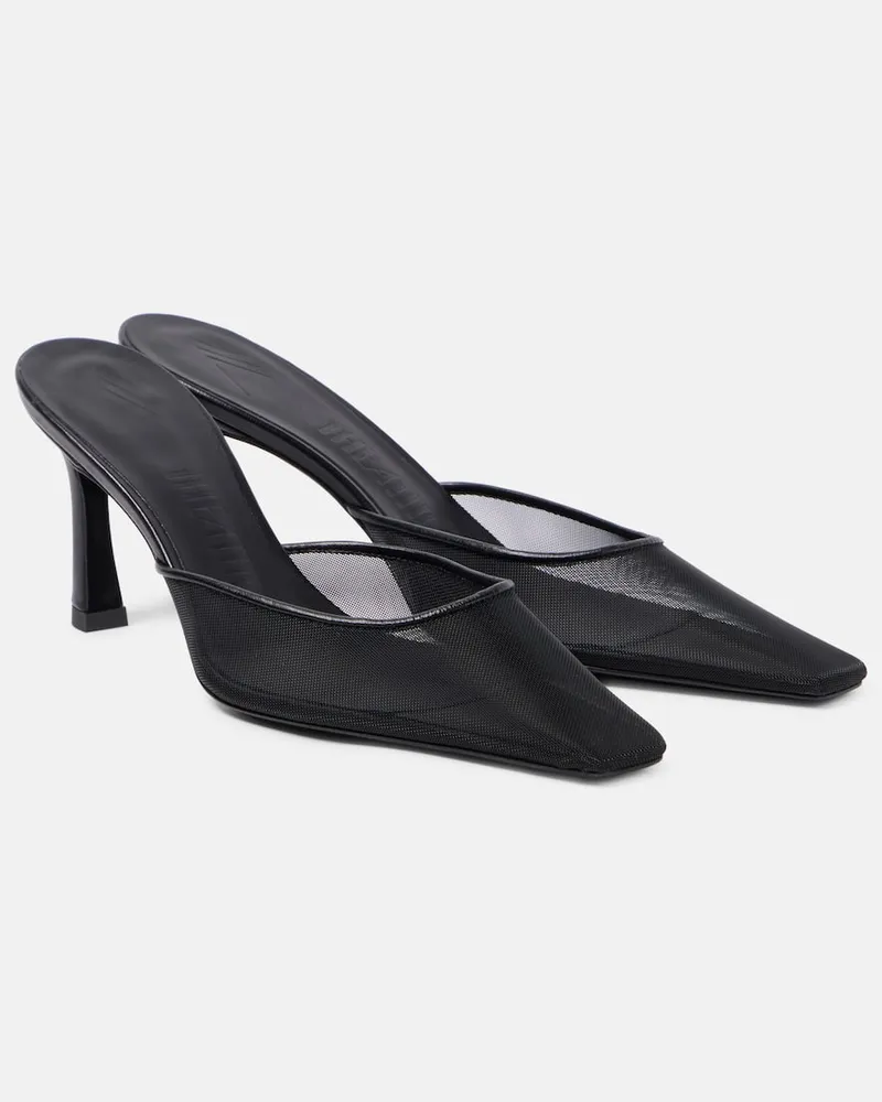ATTICO Mules Juno 75 aus Mesh Schwarz