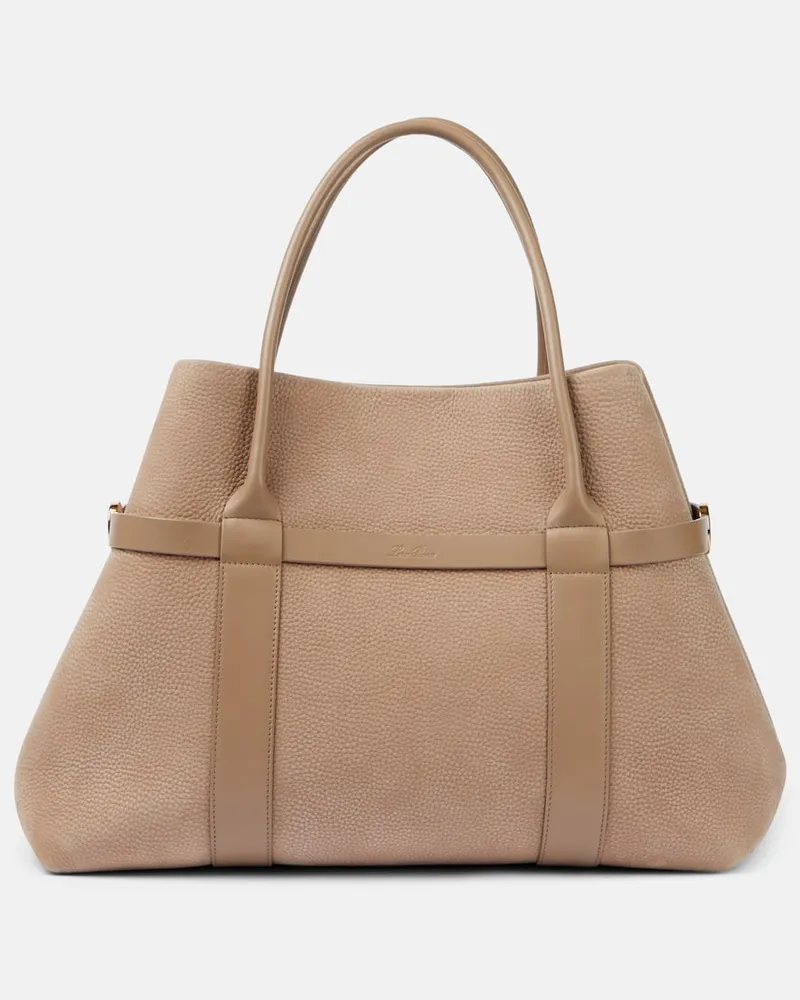 Loro Piana Tote Bag Ghiera Large aus Leder Beige