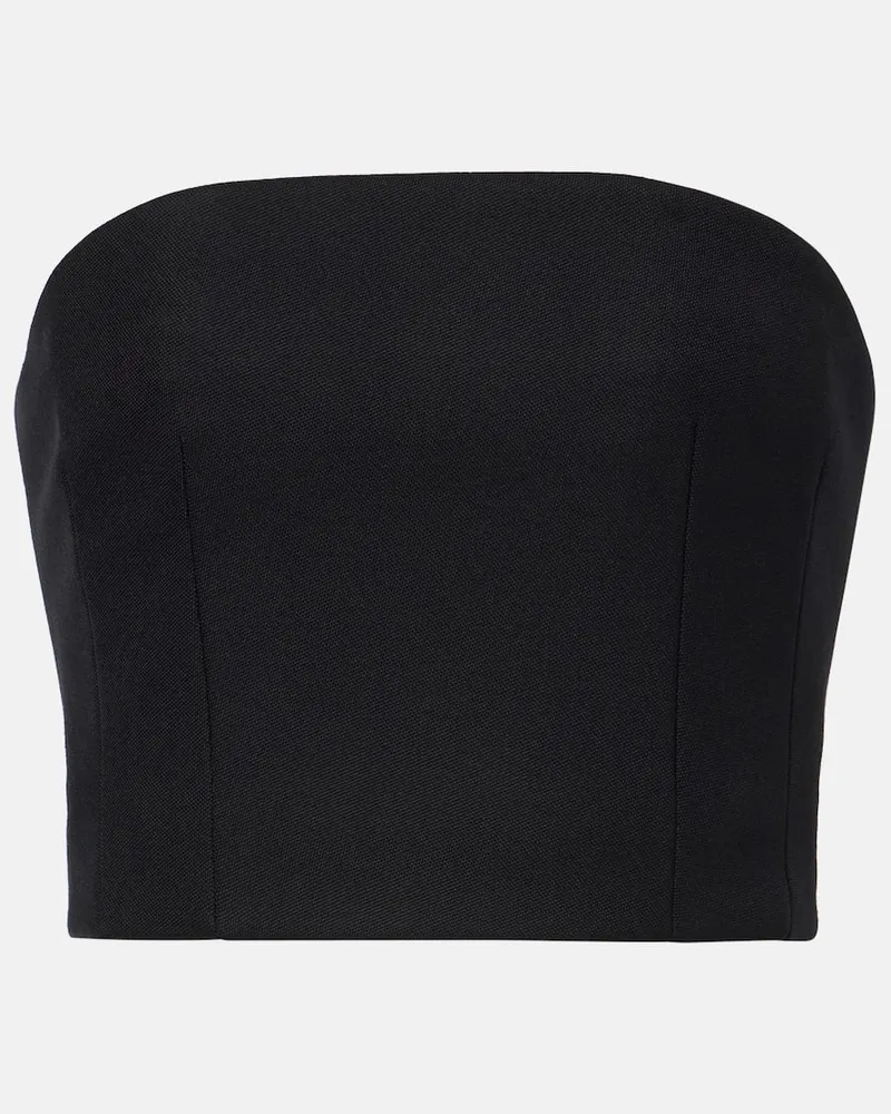 WARDROBE.NYC Bustier-Top aus einem Wollgemisch Schwarz