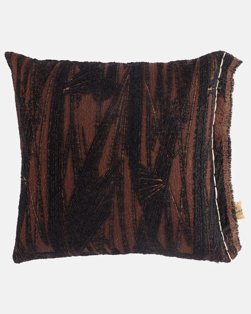 The House of Lyria Kissen Ciria aus Jacquard Braun
