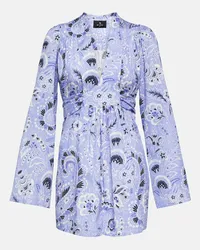 Etro Minikleid aus einem Baumwollgemisch Blau