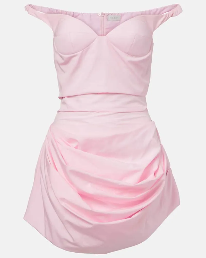 Magda Butrym Minikleid aus Baumwolle Rosa