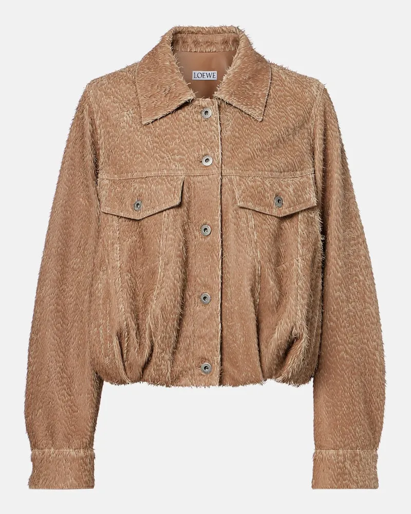 Loewe Lederjacke Beige