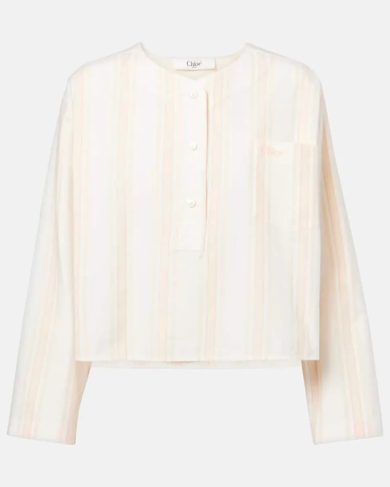 Chloé ChloÃ© Cropped-Top aus Baumwolle Weiã