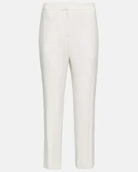 Alexander McQueen Mid-Rise-Hose aus Crepe Weiss