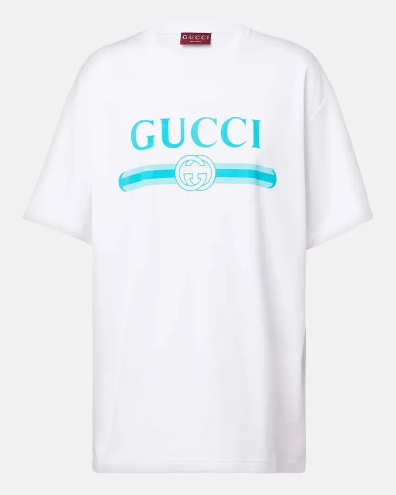 Gucci T-Shirt aus Baumwoll-Jersey Weiß