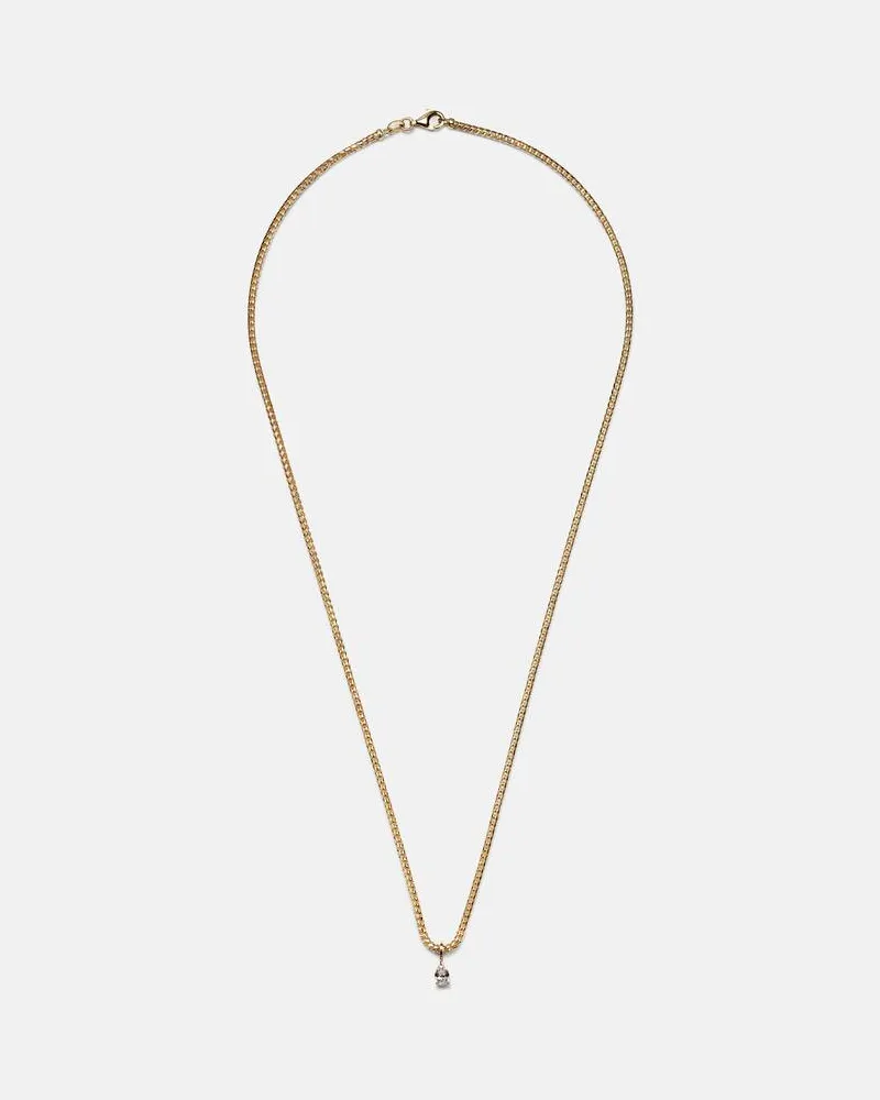 ANITA KO Halskette Franco aus 18kt Gelbgold mit Diamant Gold